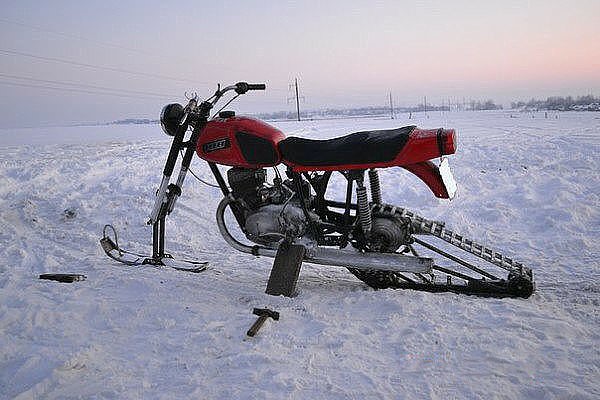 Снегоход из мотоцикла? Реально!
