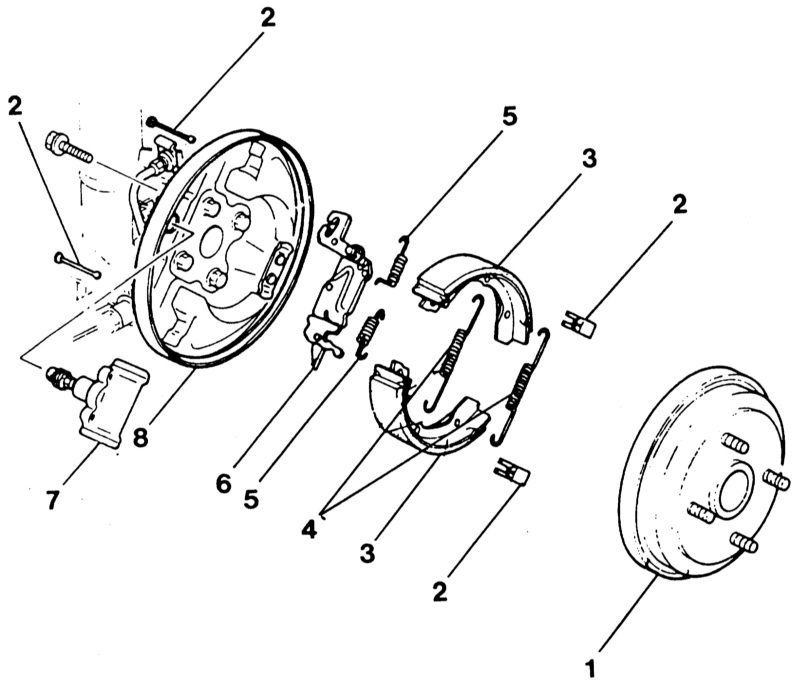 Замена и регулировка тормозных колодок переднего колеса