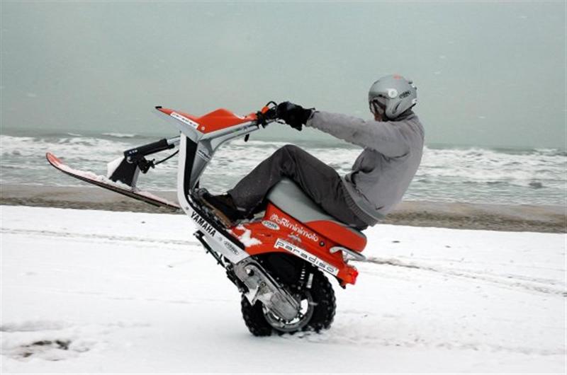 Снегоход из скутера: как сделать своими руками из скутера 50-100 кубов? чертежи самодельного снегохода с двигателем