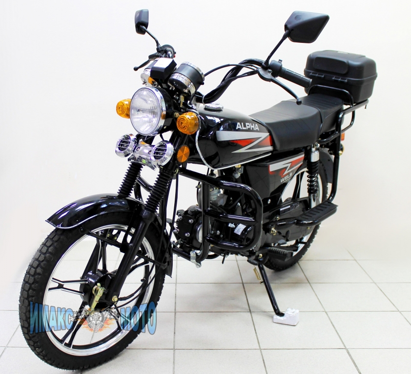 Мопед motoland (мотолэнд) альфа rx 11 lux черный (2021) (мотоцикл)