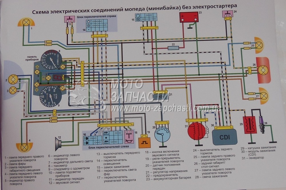 Проводка мопеда альфа 110