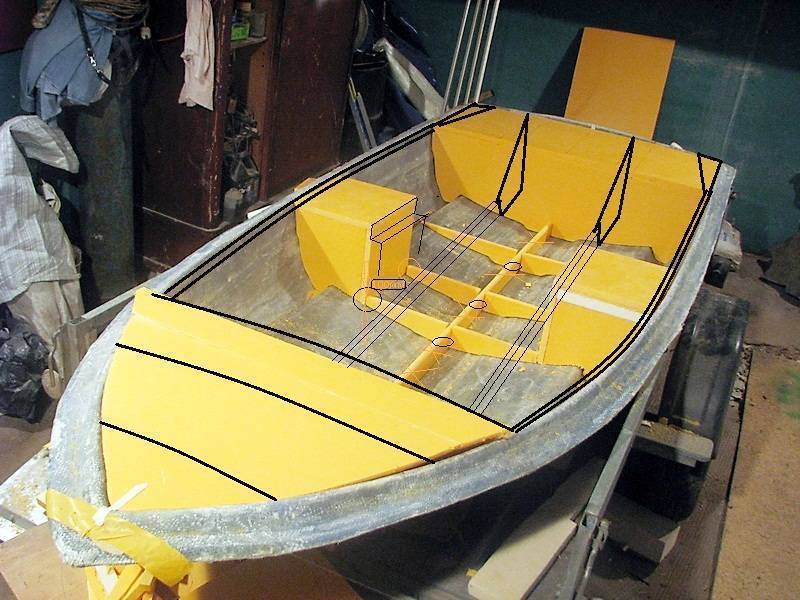 Самодельная стеклопластиковая рабочая лодка