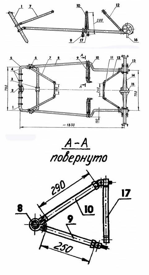 Схема сборки самодельного квадроцикла