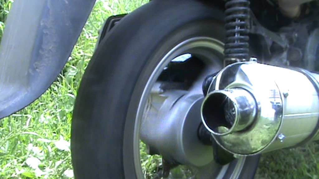 Прямоточный глушитель на скутере – обоснования для применения