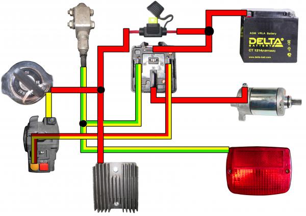 Схема проводки детского квадроцикла на аккумуляторе - 88 фото