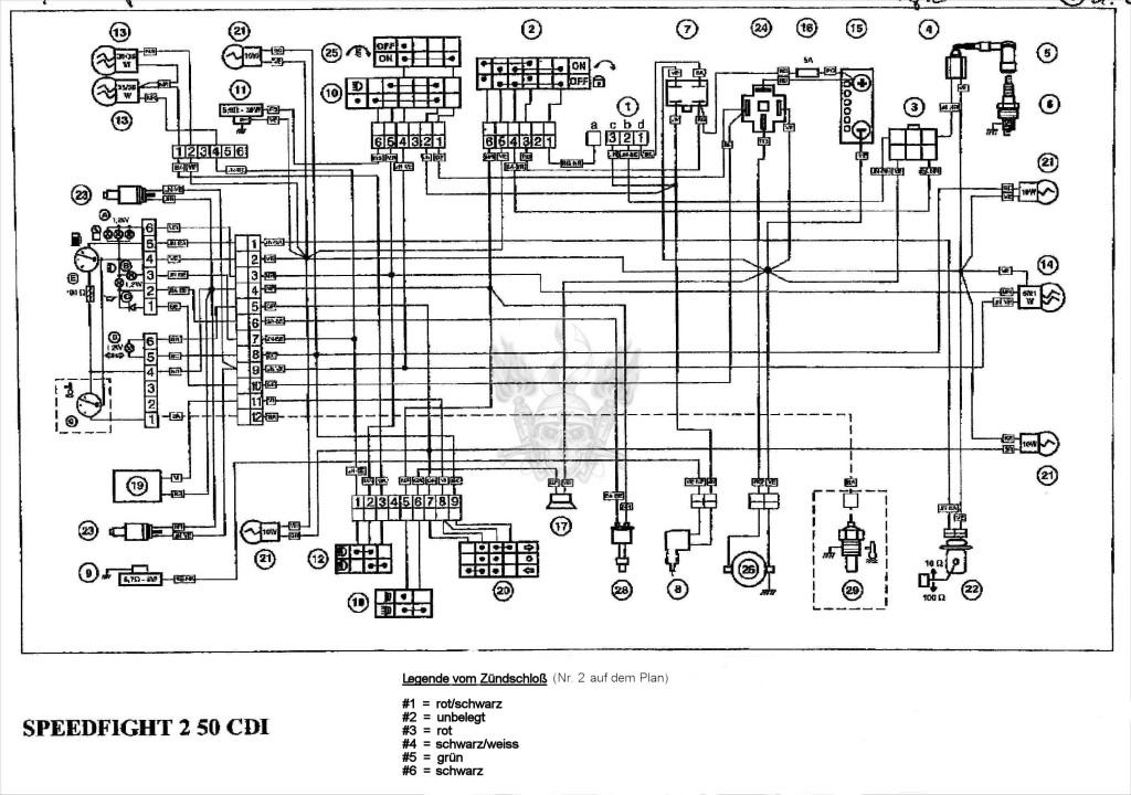 Схема электрооборудования скутера Honda Lead AF 48