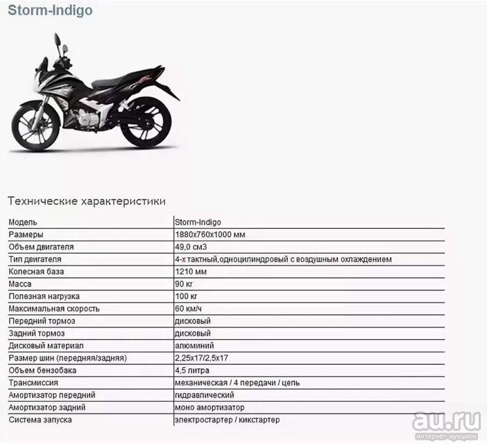 Выбор мотоцикла по росту и весу таблица