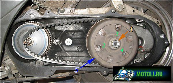Снятие и установка сцепления скутера Suzuki Sepia и Suzuki Address, подробная инструкция