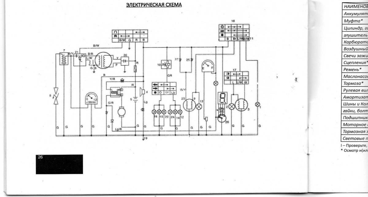 Схема электропроводки мопед альфа 50 куб