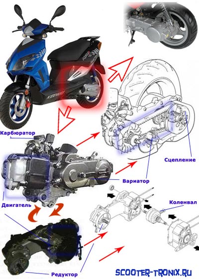 Как определить объем двигателя четырехтактного китайского скутера