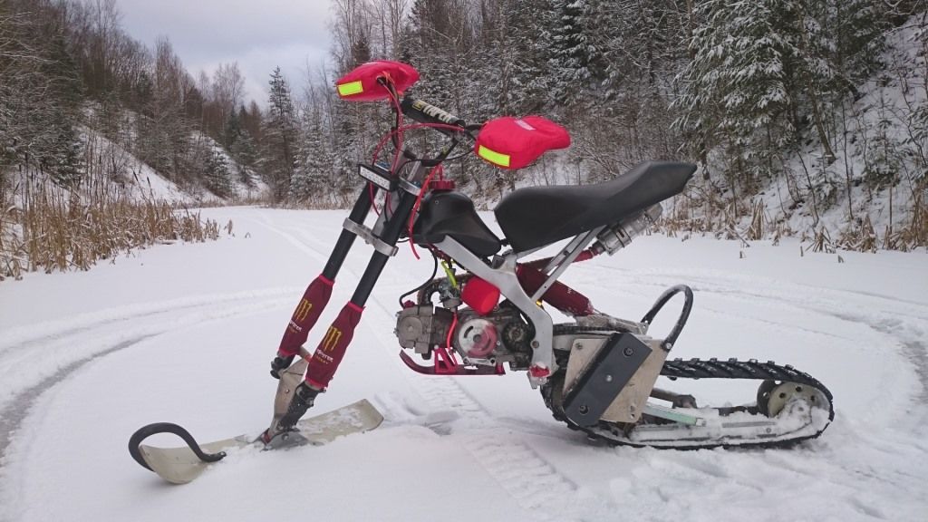 Снегоход из мотоцикла своими руками: подробное описание постройки