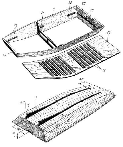Чертеж лодки плоскодонки из железа