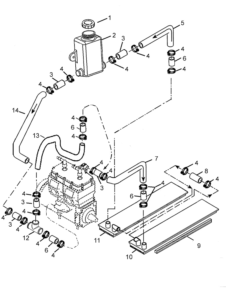 Схема работы системы смазки двигателя.