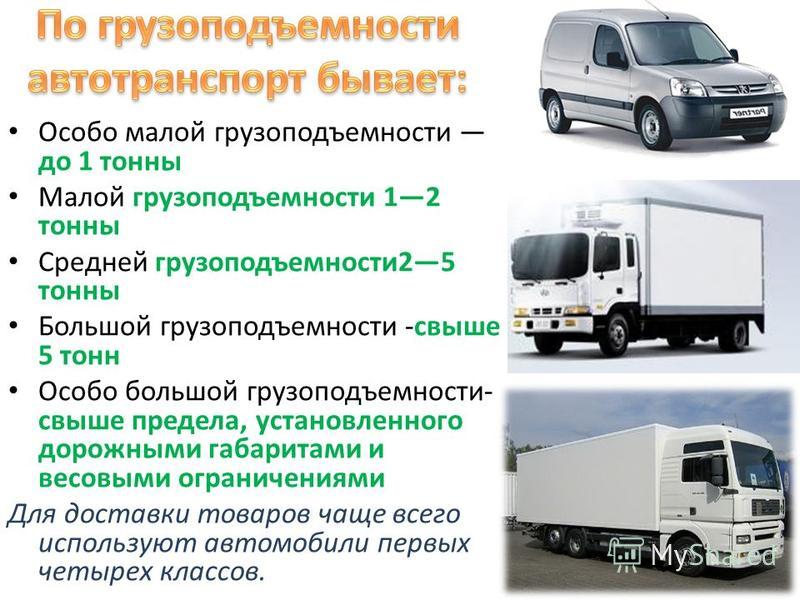 Легковой автомобиль и грузовик массой 1000. Типы транспорта для грузоперевозок. Грузоподъемность автотранспорта. Грузоподъёмность грузовых автомобилей. Средняя грузоподъемность грузового автомобиля.
