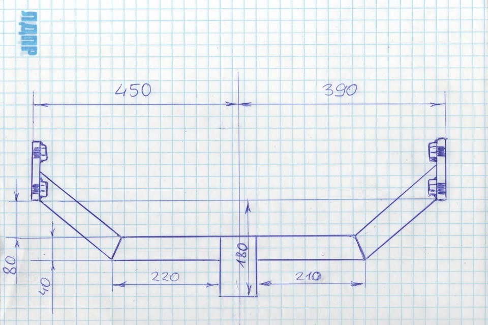 Фаркоп на рено логан своими руками чертежи с размерами