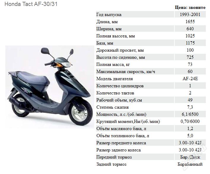 Таблица периодического обслуживания китайского скутера после покупки
